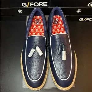 G/FORE Mens 12.5 Cruiser Street Shoes Twilight Blue Leather Tassel Loafer Casual G/FORE | Shoes | Gfore Cruiser Street Shoe Twilight | Poshmark main image 2